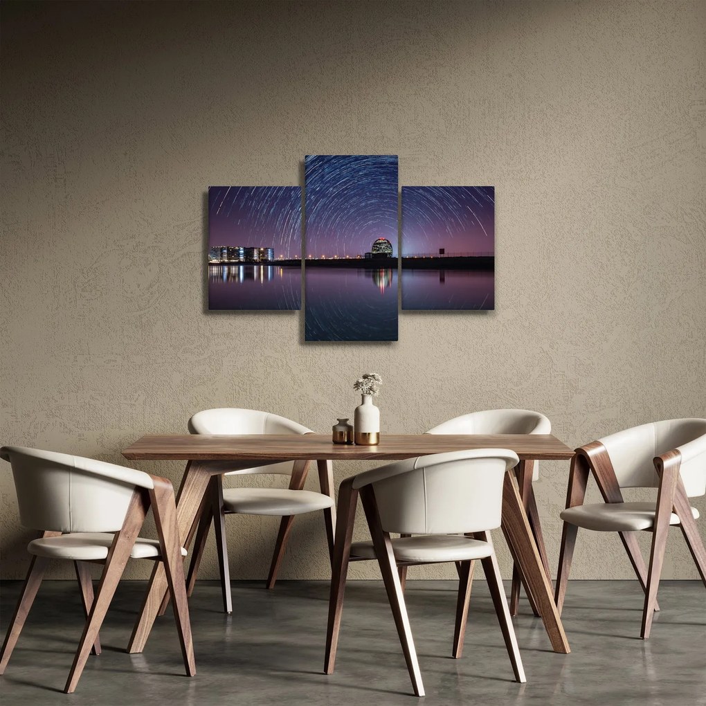 Obraz nočnej oblohy s hviezdami (90x60 cm)