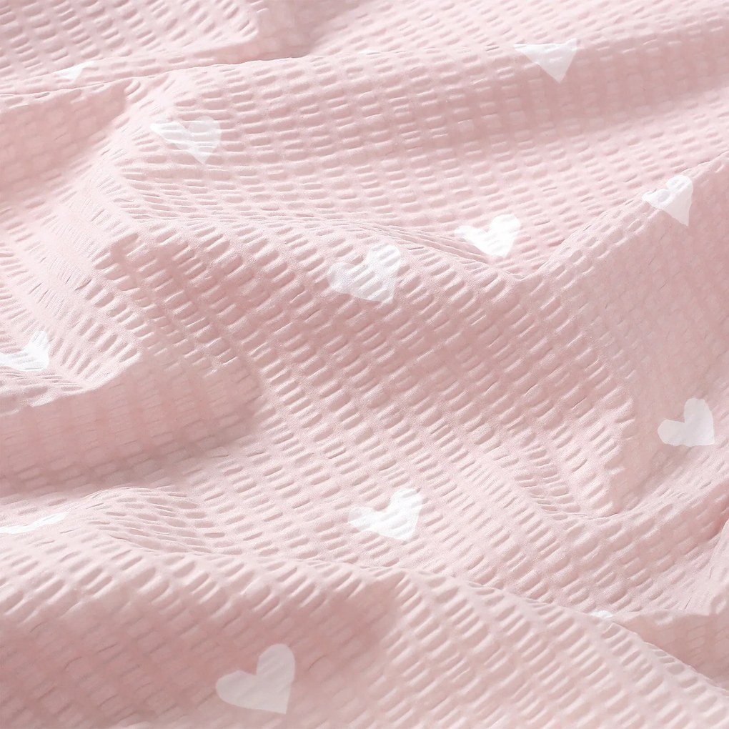 Goldea bavlnený krep - srdiečka na púdrovo ružovom 160 cm