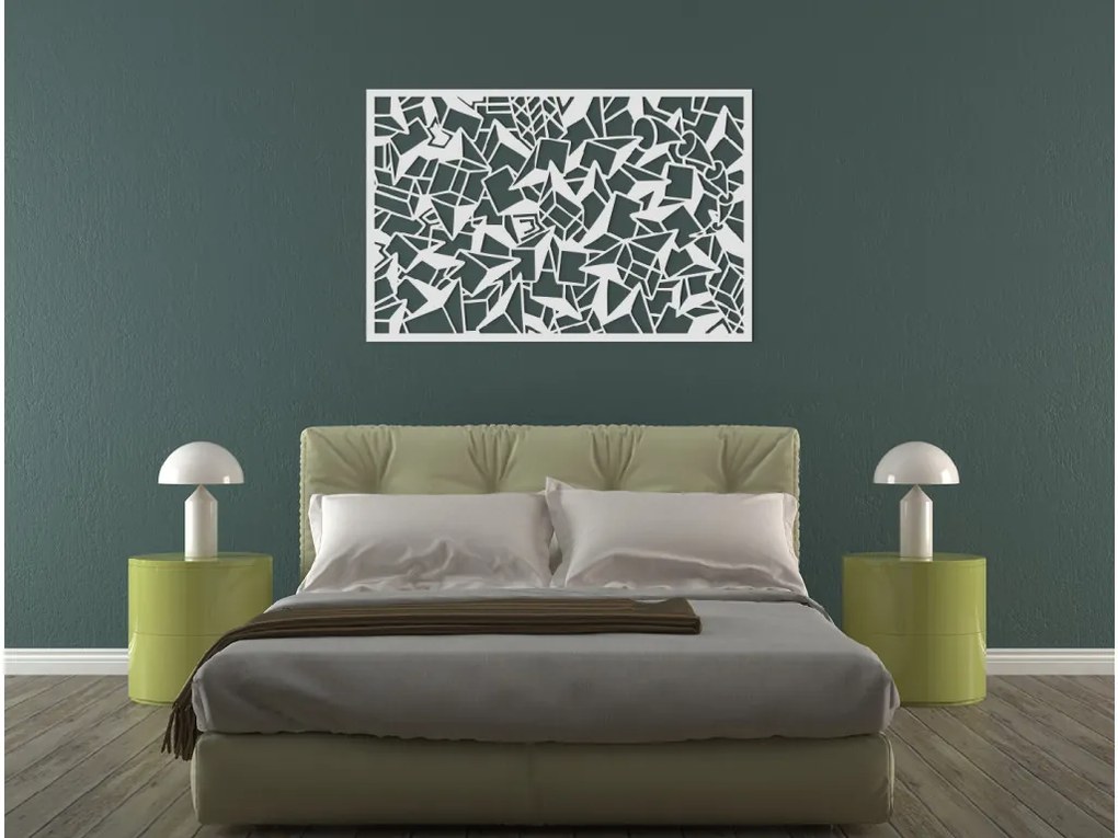 drevko Obraz z dreva Polygonalia Rozmer obrazu: 29 x 44,5 cm, Farba dekorácie: Čierna