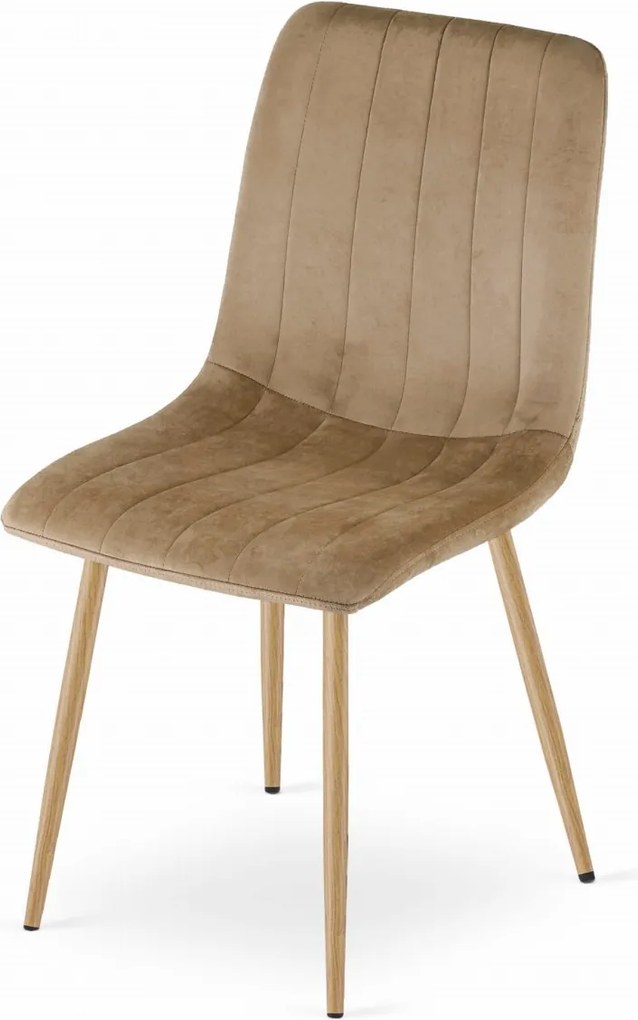 AKCIA Hnedá zamatová stolička LAVA II. akosť