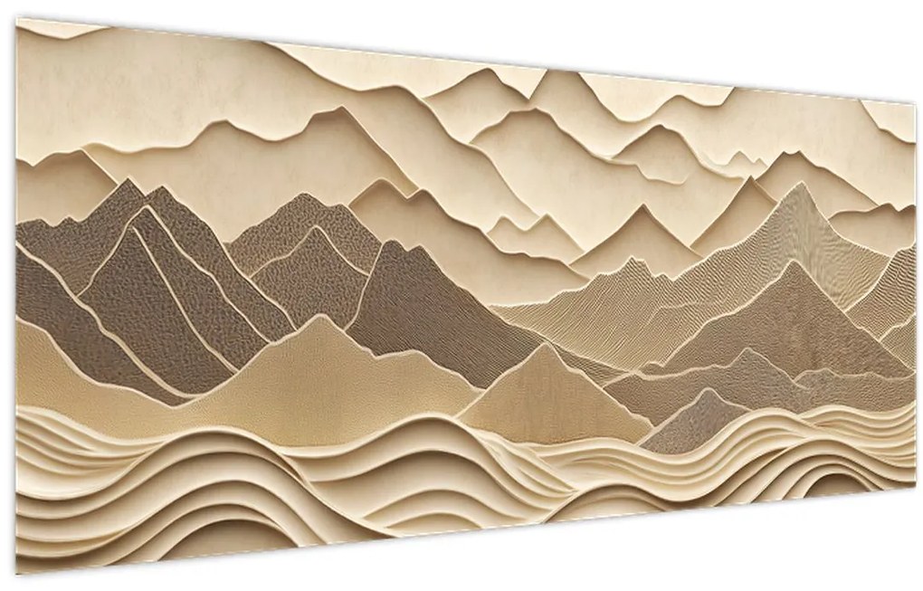 Obraz - 3D línia hôr (120x50 cm)