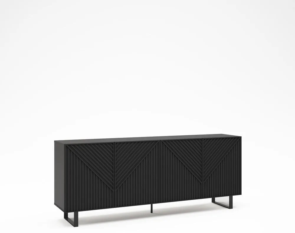 Čierna komoda 201x80x40 cm Peta – Marckeric