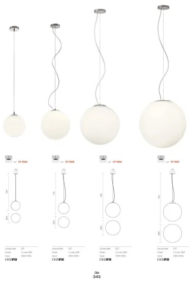 Redo 01-1065 - Luster na lanku OLA 1xE27/42W/230V