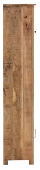 furniture-nabytek.cz - Masívna kúpeľňová vysoká skrinka Pune z mangového dreva, lakovaná, viacfarebná – 43×35×180 cm