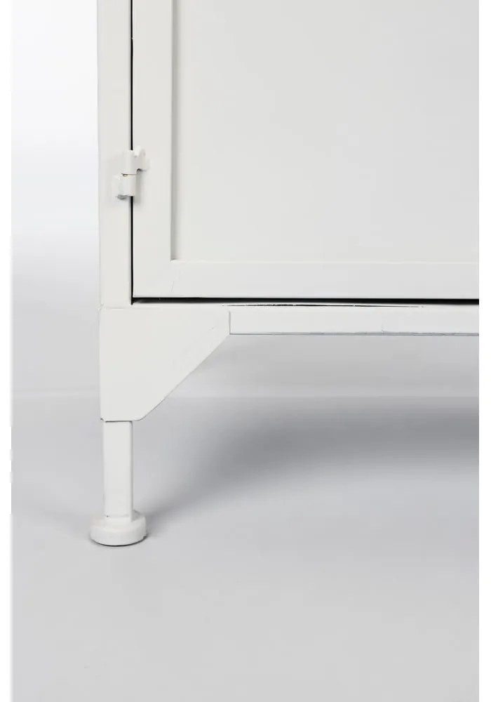 Biela kovová vitrína 35x80 cm Miya – White Label