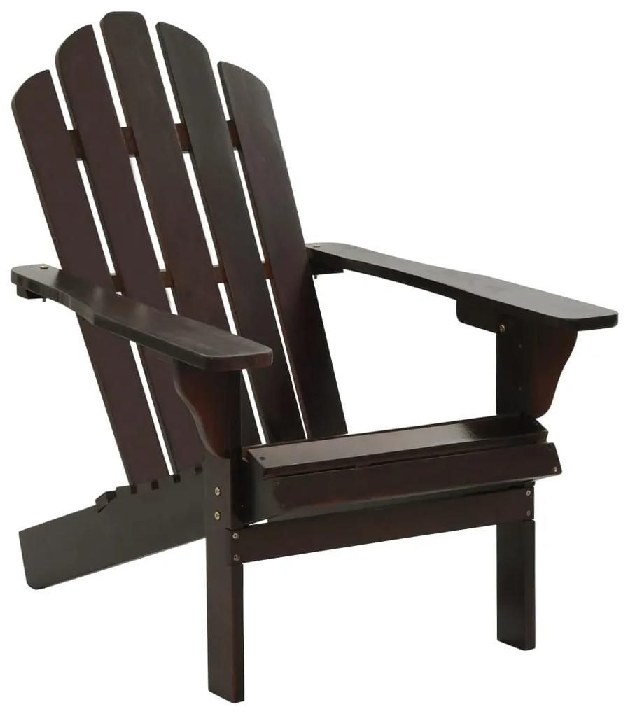vidaXL Záhradná stolička hnedá drevená