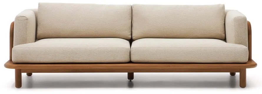 Záhradná pohovka z tíkového dreva v béžovo-prírodnej farbe Turqueta – Kave Home