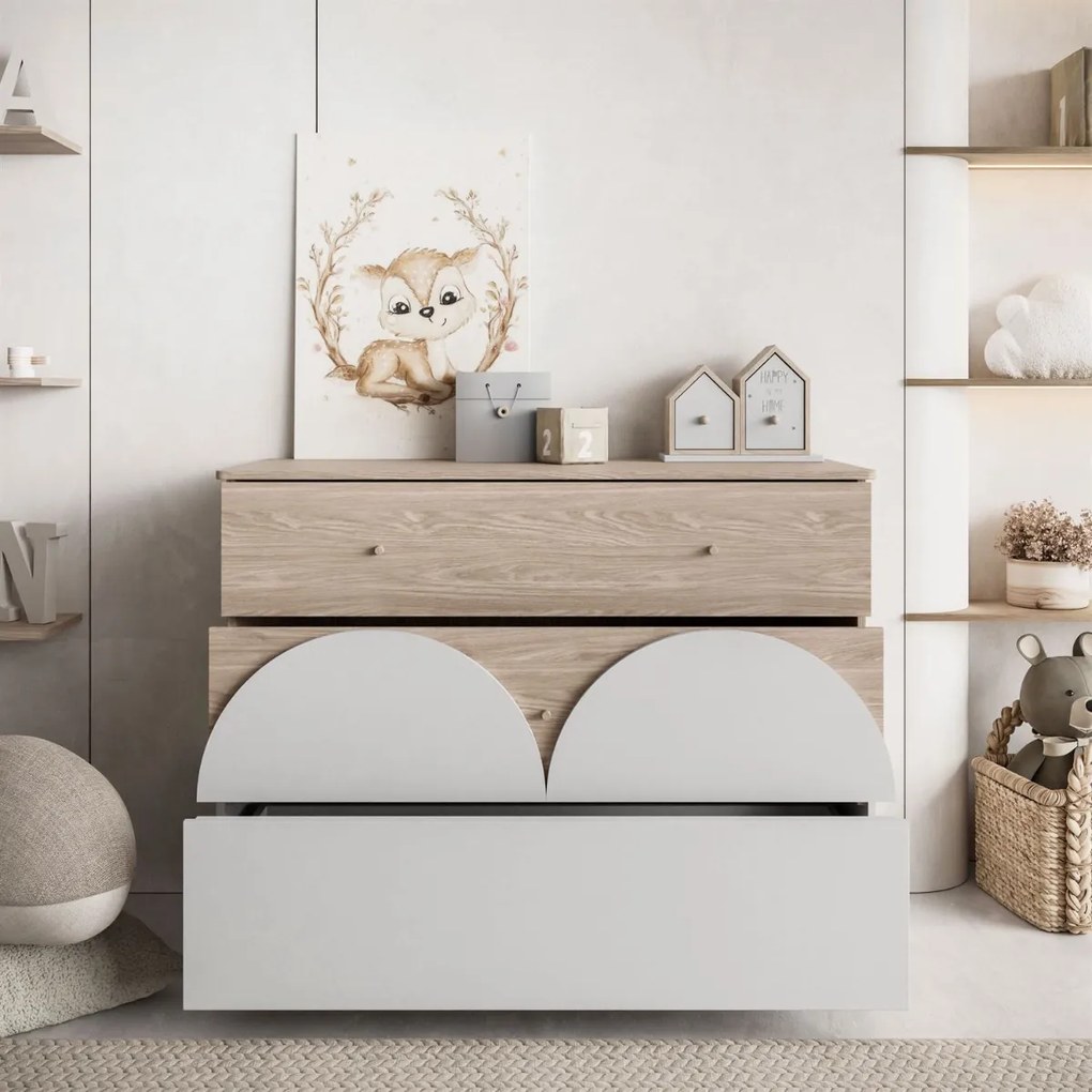 KOMODA ELSA KAŠMÍR + DUB 120 cm