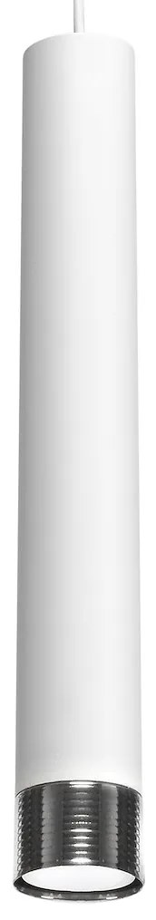 Závesné svietidlo Dani, 1x biele kovové tienidlo, w/ch