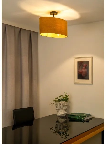 Duolla - Prisadený luster OVAL 1xE27/15W/230V hnedá