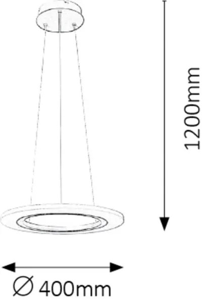 Rabalux 2428 - LED Luster ADRIENNE LED/20W/230V strieborná