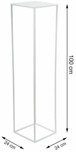 Stojan na kvety 100x24 cm biela