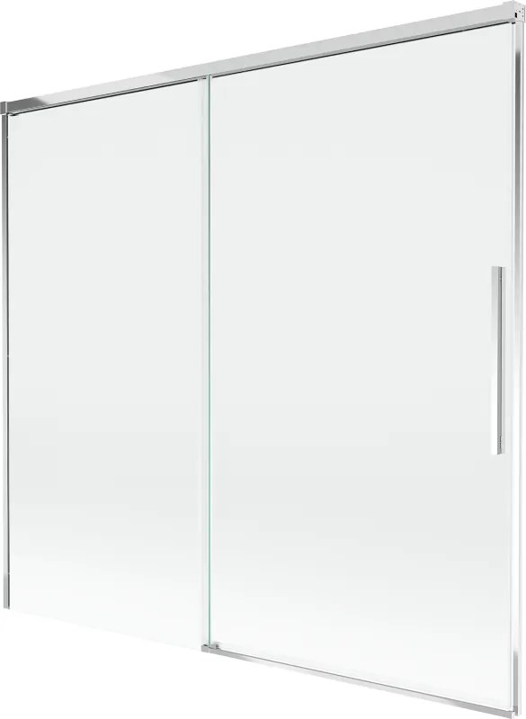 Mexen Rox, 2-krídlová posuvná vaňová zástena 170 x 150 cm, 8mm číre sklo, chrómový profil, 8C9-170-001-01-00