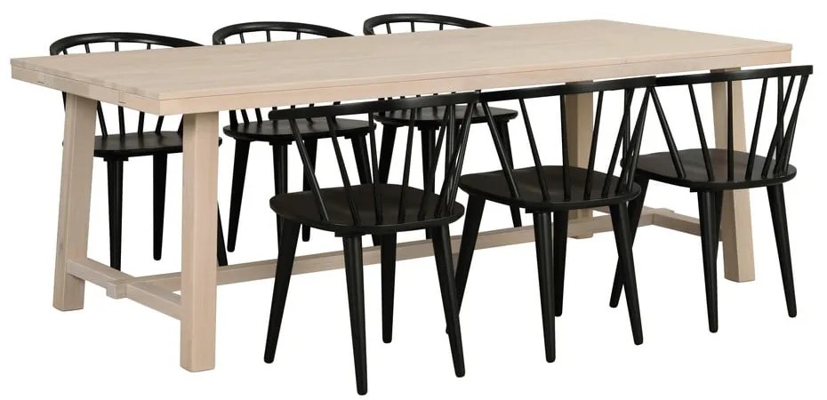 Matne lakovaný dubový jedálenský stôl Rowico Brooklyn, 220 x 95 cm