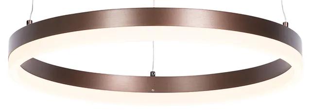Dizajnové závesné svietidlo bronzové 40 cm vrátane LED 3-stupňovo stmievateľné - Anello