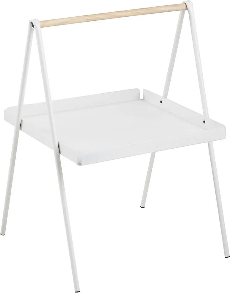 Odkladací stolík Lopes obdĺžnik, 50 cm, biela