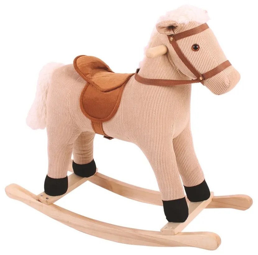 Bigjigs Toys Drevený hojdací kôň béžový
