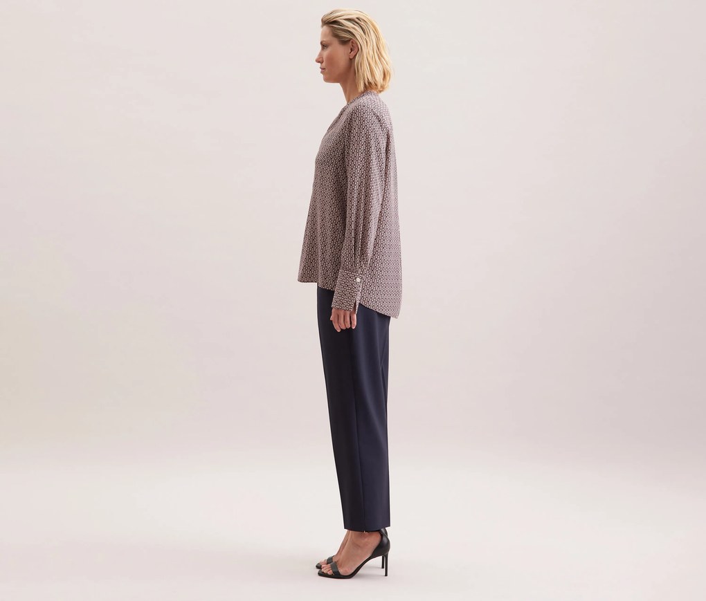 Tunika Seidensticker z viskózy, celoplošná potlač v kombinácii krémovobielej a purpurovočervenej