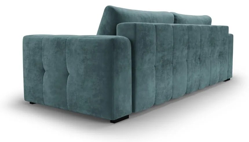 Modrá zamatová rozkladacia pohovka Milo Casa Luca