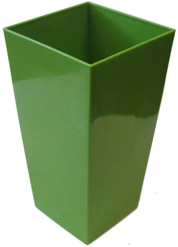 Schetelig CUBICO hranatý kvetináč, Ryhovaný, Cappucino, ↔ 19 x ↕ 36 cm