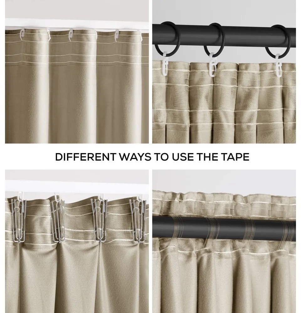 Hnedý/béžový zamatový dimout záves 140x245 cm Pleat – Restilo