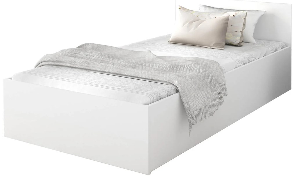 GL Jednolôžková posteľ s úložným priestorom Dolly - biela Rozmer: 200x90