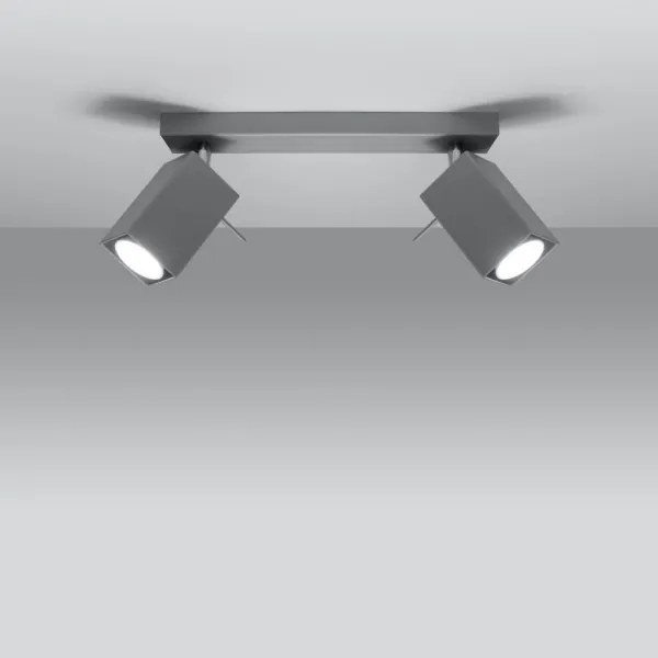 Sollux SL.0456 - Bodové svietidlo MERIDA 2xGU10/40W/230V šedá