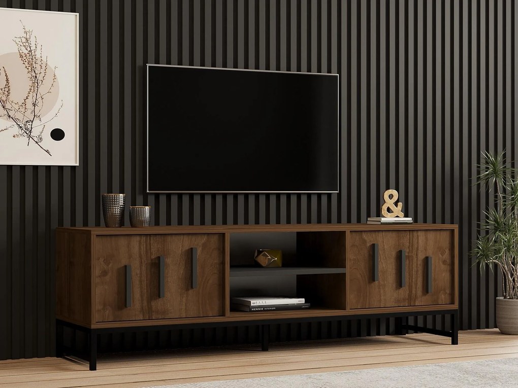 TV stolík/skrinka Nalasi (orech) . Akcia -30%. Vlastná spoľahlivá doprava až k Vám domov. 1095430