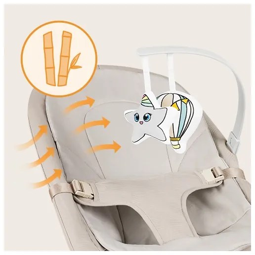 Lionelo - Detská hojdačka LILAC béžová