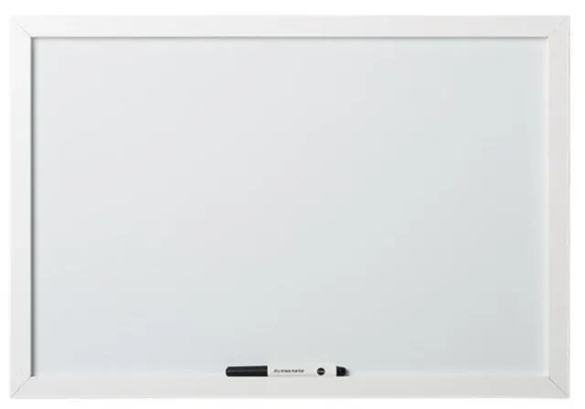 Toptabule.sk TBNM2B Biela tabuľa na magnetky v drevenom bielom ráme 120x90cm /
