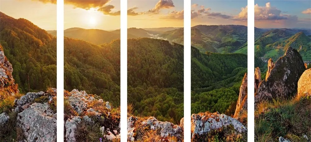 5-dielny obraz Vršatské bradlá na Slovensku