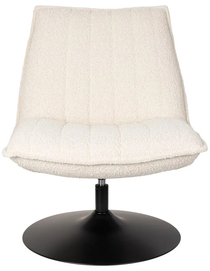 Biele kreslo z textílie bouclé Jax – White Label