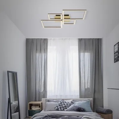 Stropná lampa LED otočná zlato hnedá FRAME 75 cm