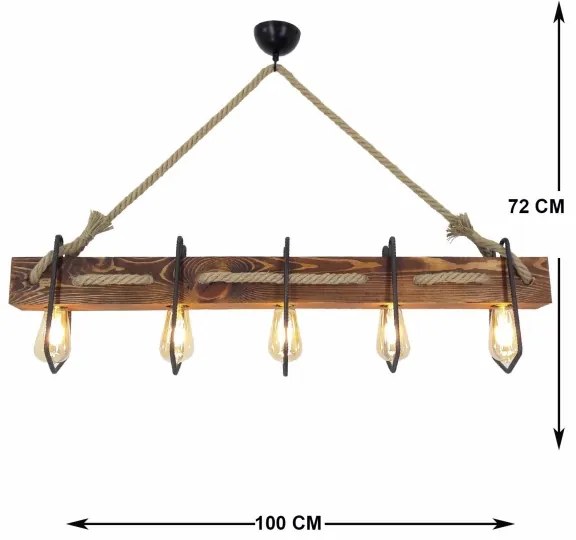 Luster na lanku DEMIR 5xE27/40W/230V