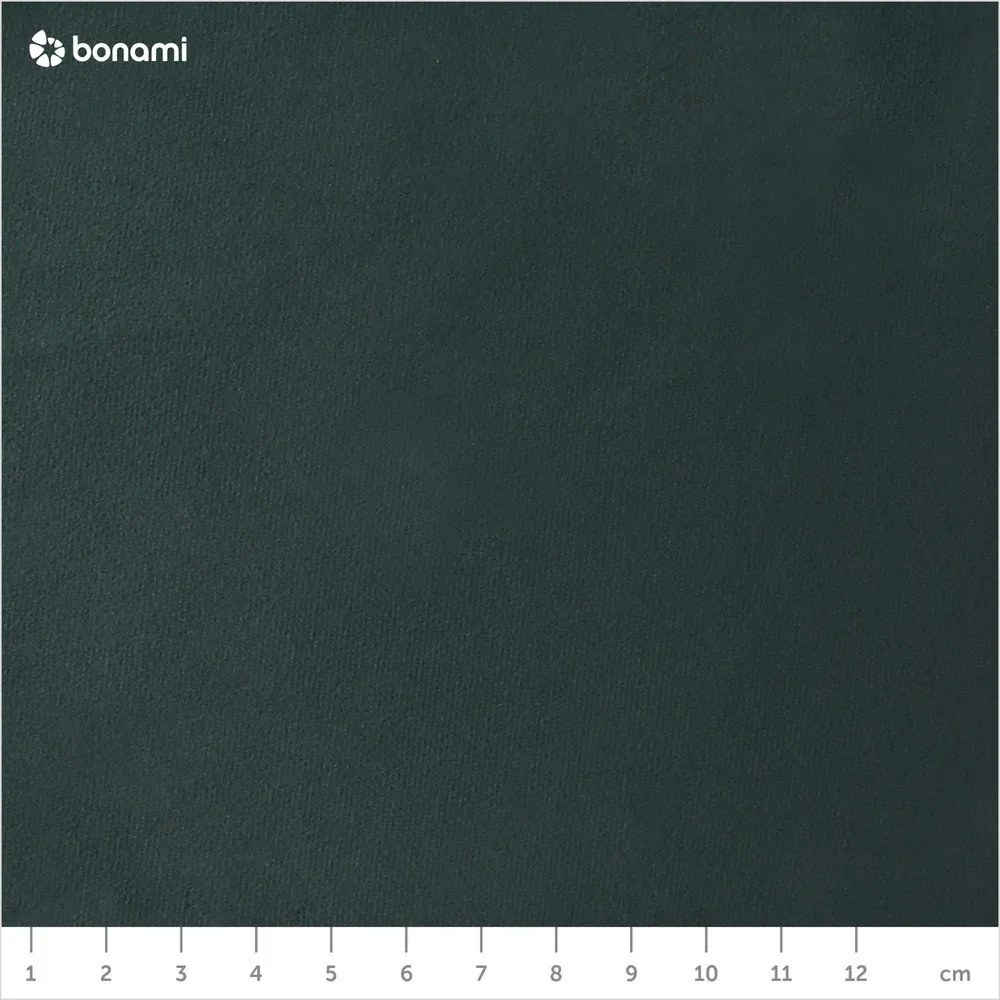 Tmavozelené zamatové kreslo White Label Bon