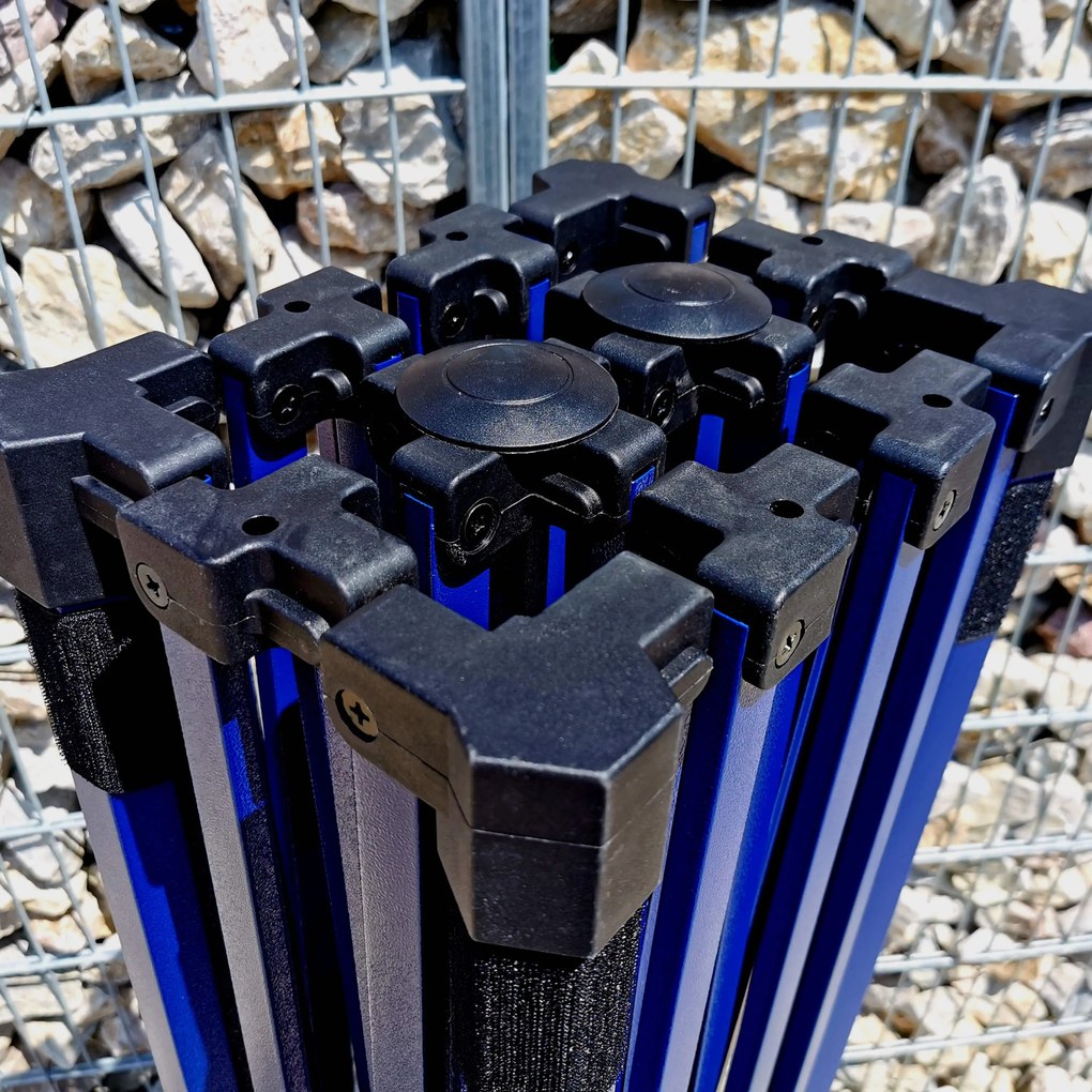 BRIMO Nožnicový stánok 2x3 m | Rýchlo Rozložiteľný altánok BRIMO - bez 3 stien - Červená 37