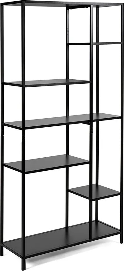 Noela Knižnica regál ARCANA 165x80 čierna