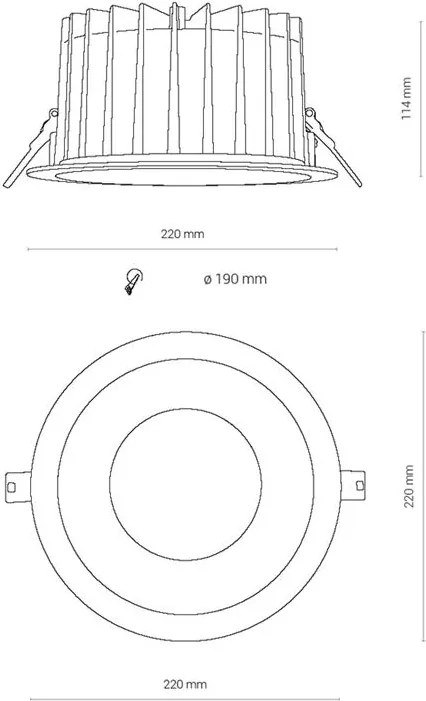 Svietidlo Nowodvorski 8767 CL KEA LED 40W, 4000K WHITE