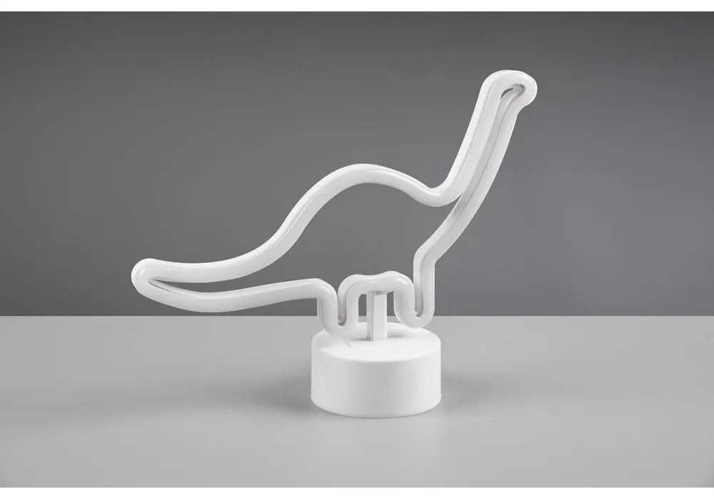 Biela LED stolová lampa (výška 20 cm) Bronto - Trio