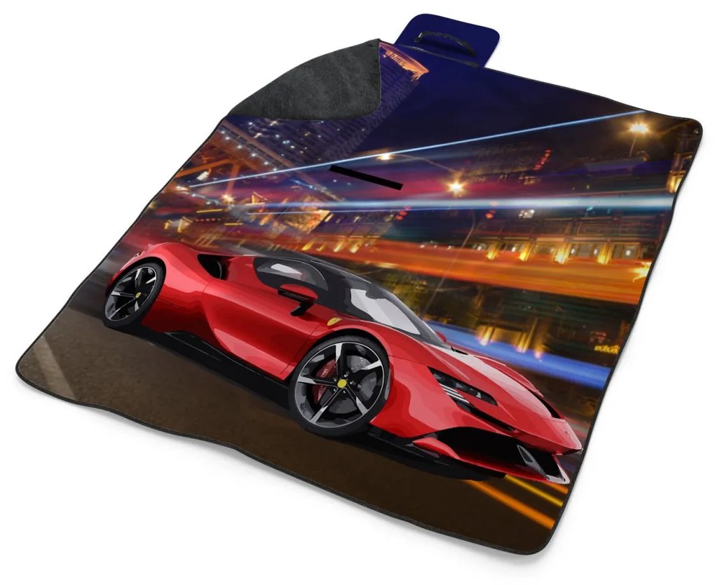 Sablio Plážová deka Ferrari na ulici: 200x140 cm