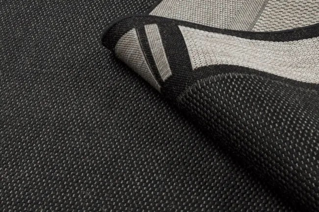 Koberec Floorlux sizal 20195 Čierno/Strieborný