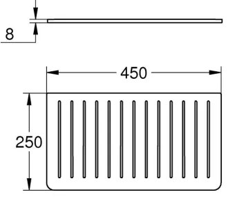GROHE 40872K00 - Odkvapkávacia doska 450 x 250 mm keramika/čierna