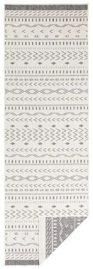 Sivo-krémový vonkajší koberec NORTHRUGS Kuba, 350 x 80 cm