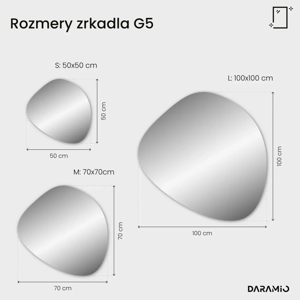Atypické zrkadlo s LED osvetlením G5