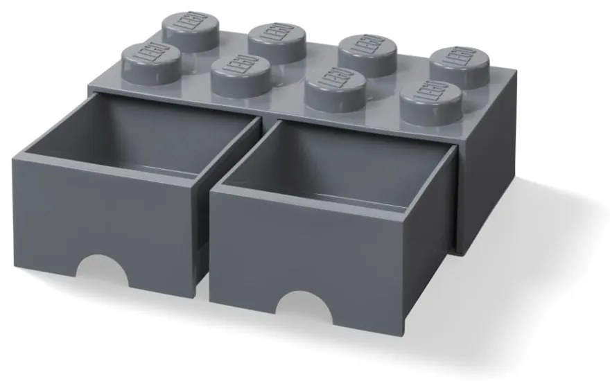 Detský tmavosivý úložný box s 2 zásuvkami LEGO®