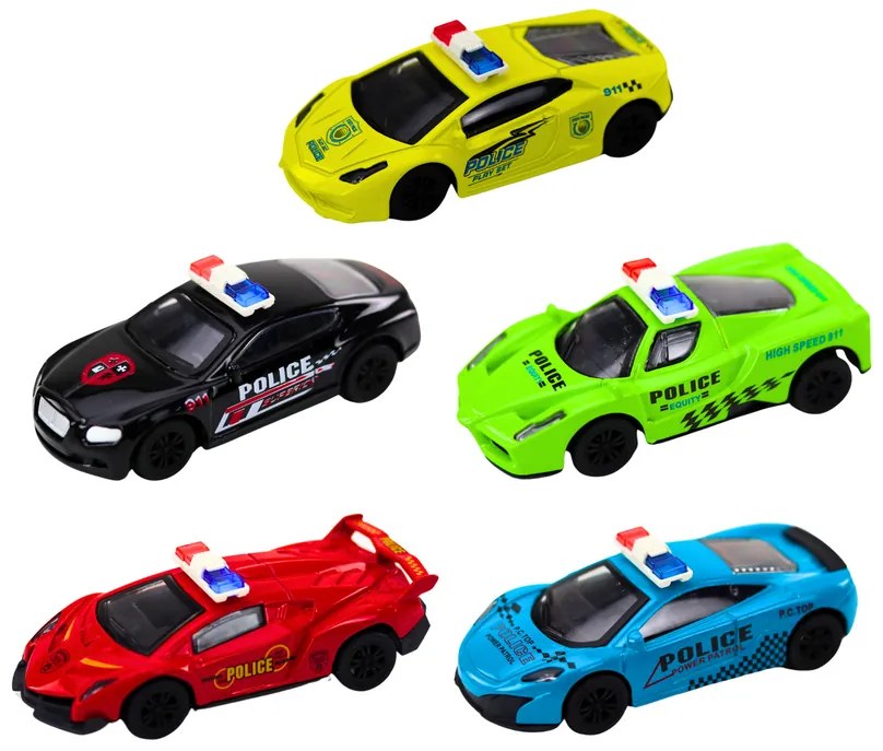 LEAN TOYS Policajné auto Resorak 1:43 kovové