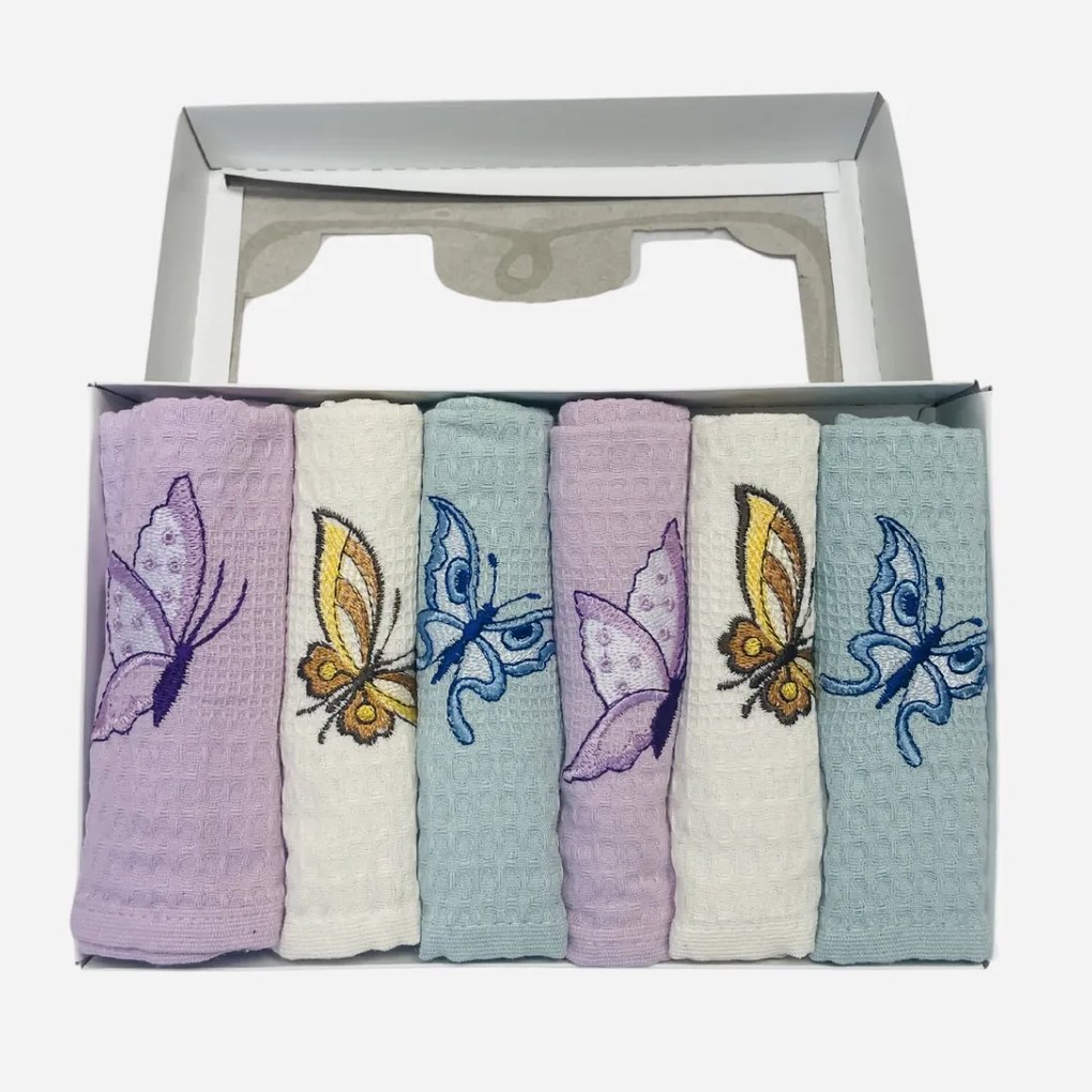 Utierky na riad vaflové Motýľ 40x60cm 6ks TiaHome