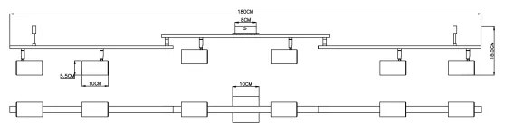 Globo 57910-6B - Bodové svietidlo ROBBY 6xGU10/35W/230V čierna