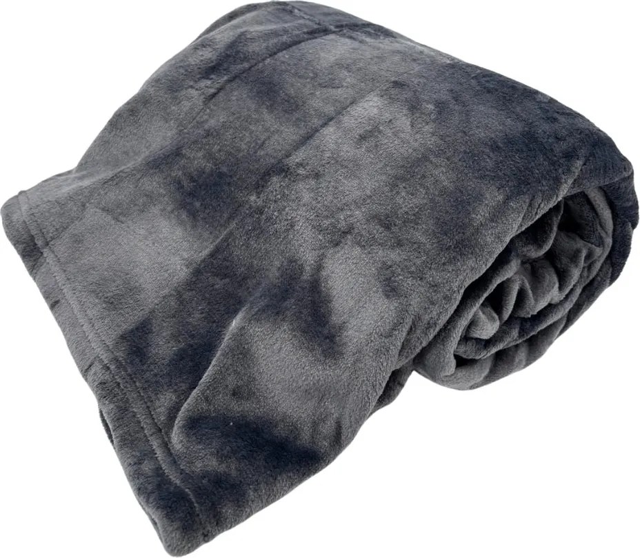 Home Elements Mikroflanelová deka, matná šedá