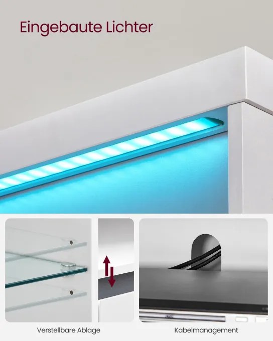 Stolík pod televízor s LED osvetlením LTV331T10